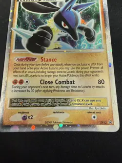 POKEMON LUCARIO LV.X DIAMOND AND PEARL BLACK STAR PROMO HOLO CARD - Image 4