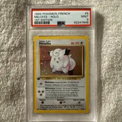 1999 Pokemon FRENCH Melofee Clefairy 1st Edition PSA 9 - Image 1