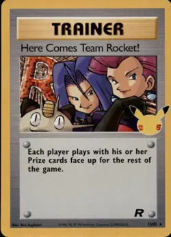 Here Comes Team Rocket! 15/82 Holo Celebrations: Classic Collection Pokemon NM - Image 1