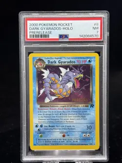 Dark Gyarados Holo #8 Prerelease Promo Team Rocket 2000 Pokemon PSA 7 💦 - Image 1