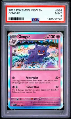 2023 Pokemon SV 151 Mew en Gengar #094/165 PSA 9 - Image 1