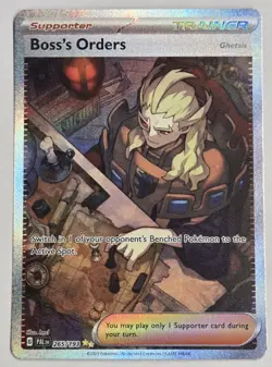 Boss's Orders SV02: Paldea Evolved 265/193 Full Art Secret Rare Holo Pokemon - Image 1