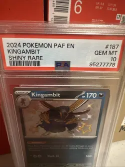 2024 Pokemon Paldean Fates Kingambit 187 PSA 10 Shiny Rare (Low pop) - Image 2