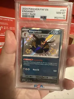 2024 Pokemon Paldean Fates Kingambit 187 PSA 10 Shiny Rare (Low pop) - Image 5
