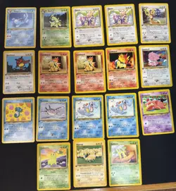 First 1st Edition Pokemon Neo Genesis Lot , 18 Pcs, LP-MP - Bayleef, Quagsire - Image 1