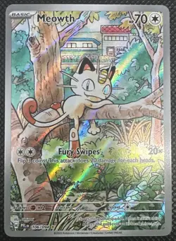 2025 Pokemon Phantasmal Flames Meowth #106/094 Illustration Rare - Image 1