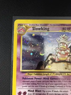 Pokemon Neo Genesis Slowking 14/111 Holo Rare Unlimited LP with Swirl - Image 1