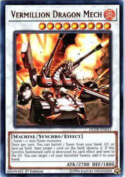 Yugioh Vermillion Dragon Mech DUDE-EN015 Ultra Rare 1st Edition NM - Image 1