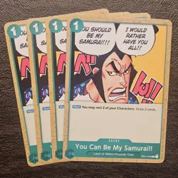 You Can Be My Samurai!! OP01-055 One Piece TCG 4X Playset Card Game Eng - Image 1