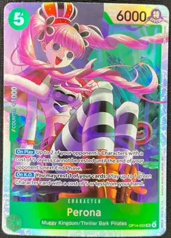 One Piece Perona OP-14-033 The Azure Sea's Seven Super Rare NM - Image 1