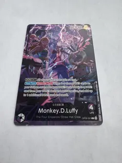 NM Monkey.D.Luffy OP09-061 Alt Art Leader 2nd Anniversary Four Emperors - Image 3