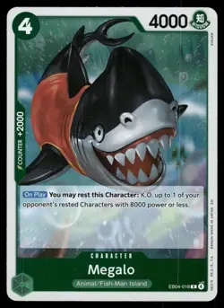 Megalo EB04-018 Rare The Azure Sea's Seven One Piece Foil NM - Image 1