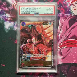 2023 PSA 10 Monkey D. Luffy ST01-012 OP05 1st Anniversary One Piece Japanese - Image 1