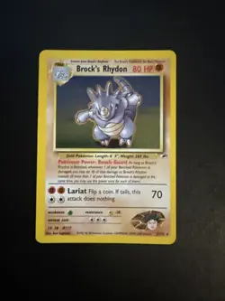 Brock’s Rhydon 2/132 Gym Heroes Holo Rare Vintage Pokemon Card - LP/NM Nintendo - Image 1