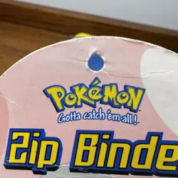 New 1999 BLOCKBUSTER - POKEMON - Clear Blue Trading Card 3-Ring Zipper Binder - Image 3