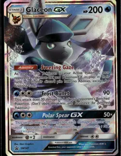 Glaceon GX Promo SM Promos SM147 Water Holo Pokemon Card - Image 1