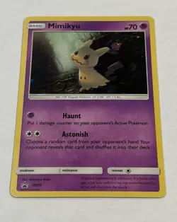 Pokemon Mimikyu Card SM29 Promo Holo Rare Sun & Moon Black Star TCG Light Play - Image 2