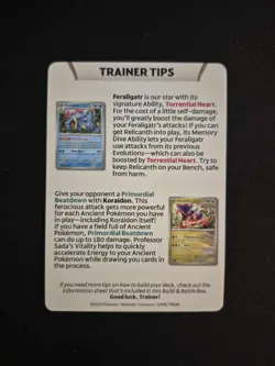Pokemon TCG Temporal Forces Game Tip Pre release Kit Card Walking Wake - Image 2
