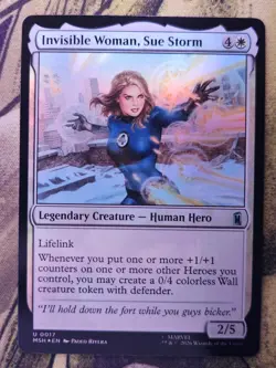 Invisible Woman, Sue Storm 17 Marvel Super Heroes Magic: The Gathering Foil NM - Image 1