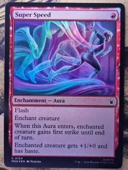 Super Speed 154 Common Marvel Super Heroes Magic: The Gathering Foil Near Mint - Image 1