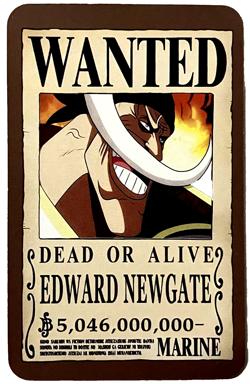 Edward Newgate One Piece Wanted Set ACG Holo Anime Card Dead or Alive - Image 1