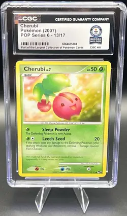 Pokemon Cherubi 2007 POP Series 6 Guinness World Record CGC AU - Image 1