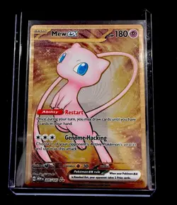 Mew ex 205/165 SV Hyper Rare Full Art Holo English 2023 Metal Card - Image 1
