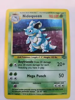 Nidoqueen Holo Jungle Pokemon Card Base WOTC - Image 1