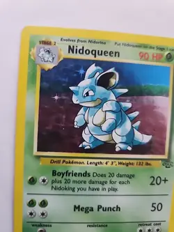 Nidoqueen Holo Jungle Pokemon Card Base WOTC - Image 2