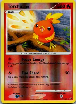 Torchic 99/127 Common Platinum Pokemon Reverse Holo Near Mint - Image 1
