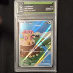 Pokemon TCG Audino 151/086 Sv: Black Bolt Secret Rare Full Art Holo CGC 9 - Image 1