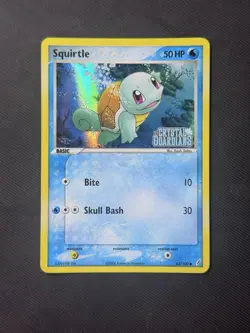 Squirtle EX Crystal Guardians 63/100 Reverse Holo Stanped Pokemon TCG - CLEAN #2 - Image 1
