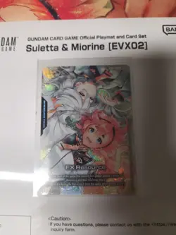 Gundam Card Game Suletta And Miorine Evx02 Playmat And Card Set Bandai Card Fest - Image 2
