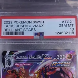Pokemon TCG 2022 Brilliant Stars Rapid Strike Urshifu VMAX Holo PSA 10 TG21 - Image 3