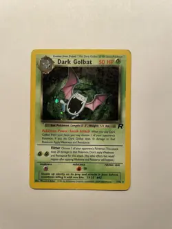 Pokemon TCG Dark Golbat 7/82 Team Rocket Holo Rare LP - Image 1