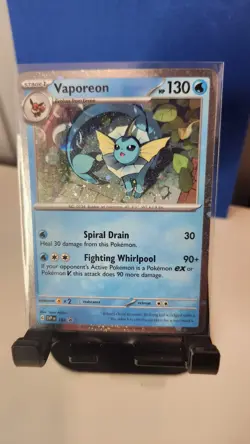 Vaporeon - 2025 Pokemon Holo Prismatic Evolutions Black Star Promo Card SVP 168 - Image 1