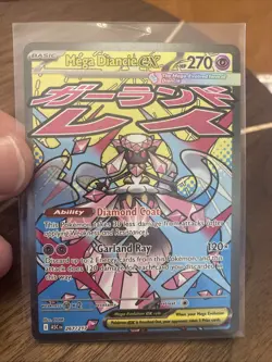 Pokemon Company Mega Diancie EX 267/217 Secret Rare Full Art Holo English - Image 1