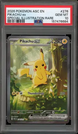 Pokemon Pikachu ex Ascended Heroes Special Illustration Rare #276 PSA 10 - Image 1