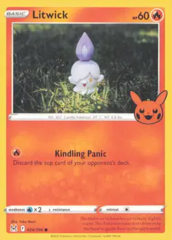 LITWICK 024/196 COMMON TRICK OR TRADE BOOSTER 2023 POKEMON NEAR MINT - Image 1