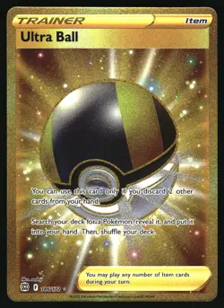 Pokemon Ultra Ball (Secret) SWSH09: Brilliant Stars 186/172 NM - Image 1