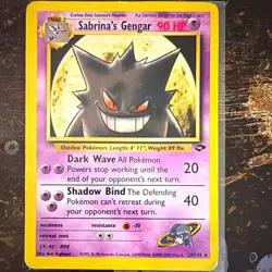 Pokemon TCG Sabrina's Gengar 29/132 Gym Challenge Rare Regular Eng 90 HP - Image 1