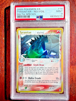 2005 Pokemon EX #16 Tyranitar Rev.Foil Delta Species PSA 9 - Image 1