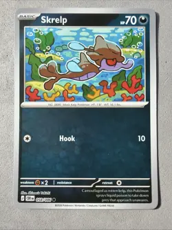 Pokemon TCG * 058/086 Skrelp Common REVERSE HOLO * ME Chaos Rising NM - Image 1