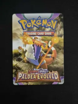 Pokemon TCG Paldea Evolved Game Tip Pre Release Kit Card Skeledirge - Image 1