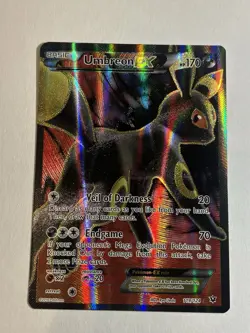 Pokemon TCG Fates Collide 2016 Full Art Holo Rare Card Umbreon EX 119/124 XY NM - Image 1