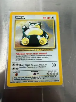1999 Pokemon Jungle Snorlax 11/64 Holo Rare Unlimited WOTC LP - Image 1