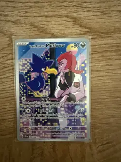 Team Rocket's Murkrow 200/182 Sv10: Destined Rivals Holo Full Art IR Pokemon NM - Image 1