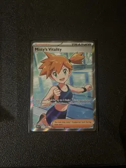 Pokemon TCG Mega Evolution Pitch Black Misty’s Vitality Ultra Rare OPEN TO OFFER - Image 1
