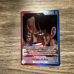 One Piece Portgas.D.Ace OP13-002 Alt Art Leader ENGLISH Carrying On His Will NM - Image 1