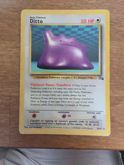 Pokemon TCG Ditto Fossil Card 18/62 Regular Vintage - Image 1